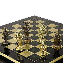 Manopoulos Шахматы бронзовые Рыцари Средневековья