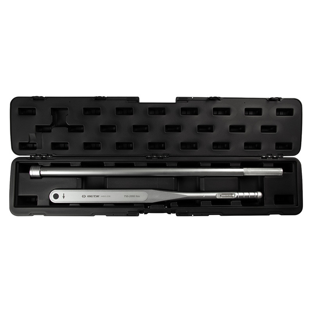KING TONY (3485G-2DB) Динамометрический ключ серии "ALUMINIUM", 1", 750-2000 Нм, футляр