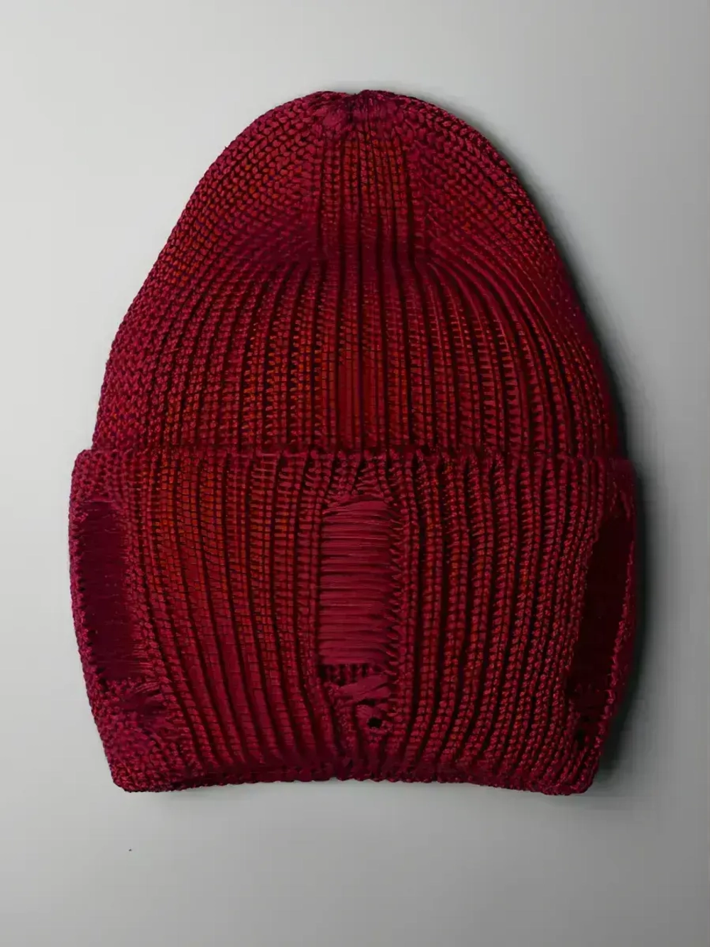 Шапка женская на осень рваная