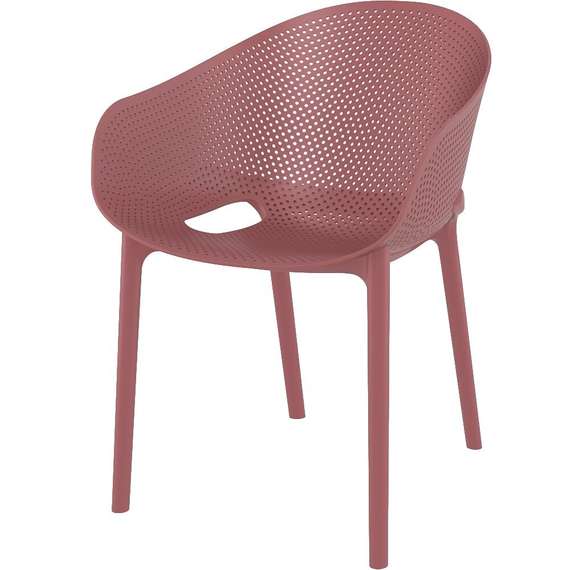 Стул пластиковый Sky Pro красный (марсала) | Siesta Contract | Турция