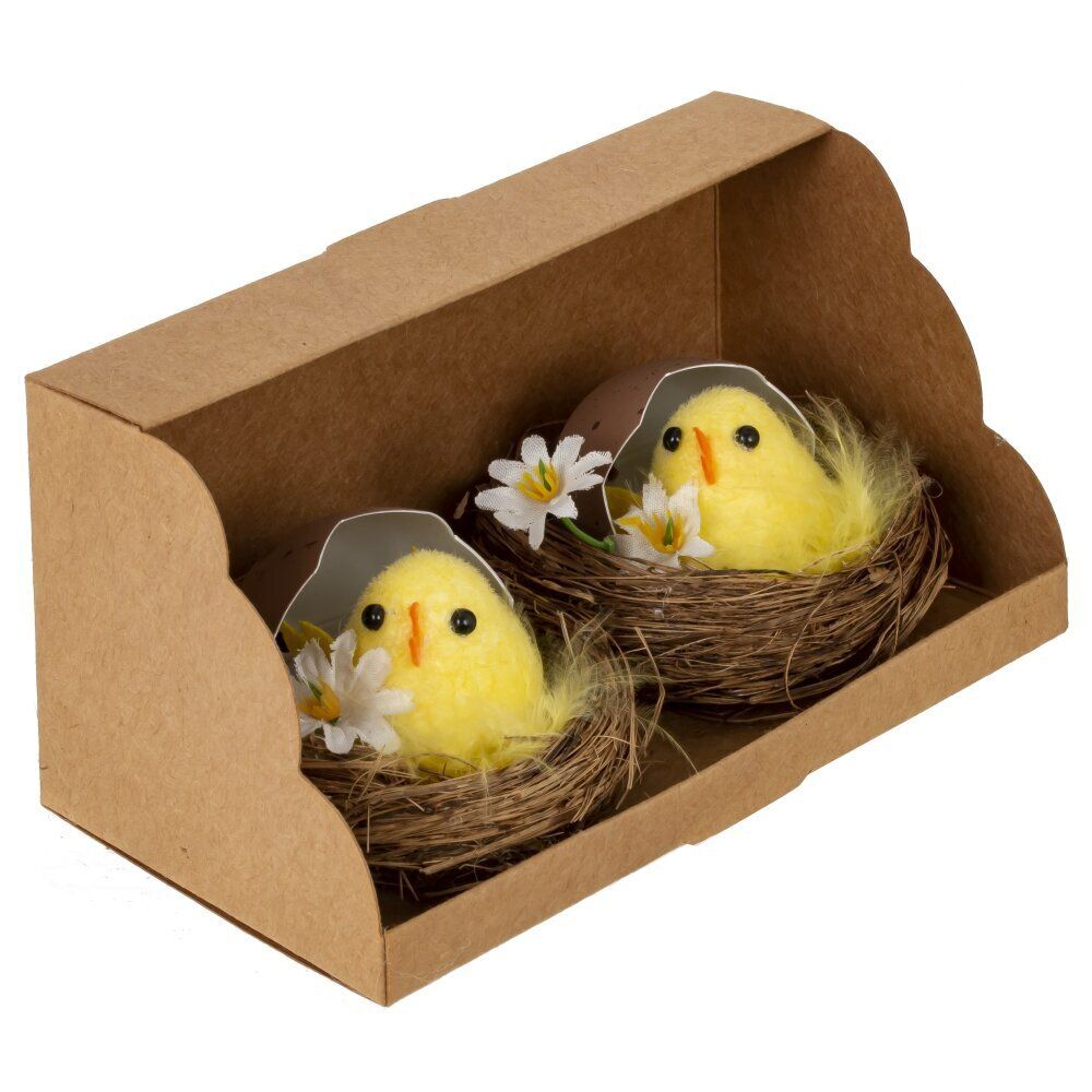 GAEM Набор из 2-х изделий декоративных "Гнездо пасхальное" (7*4,5), L15 W8 H7,5 см