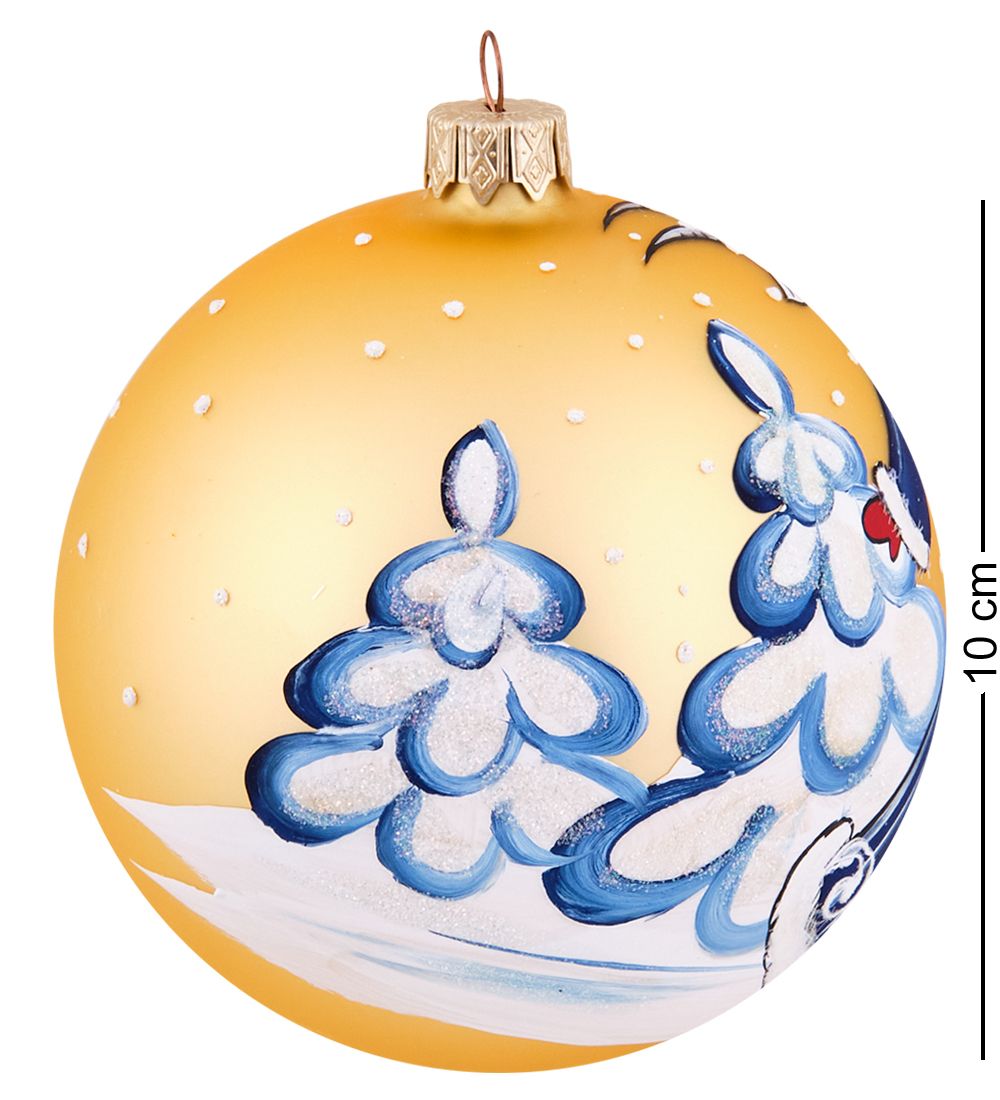 Элита НФШ-1669/1 Ел.украшение Шар «Коза Снегурочка» 100 мм