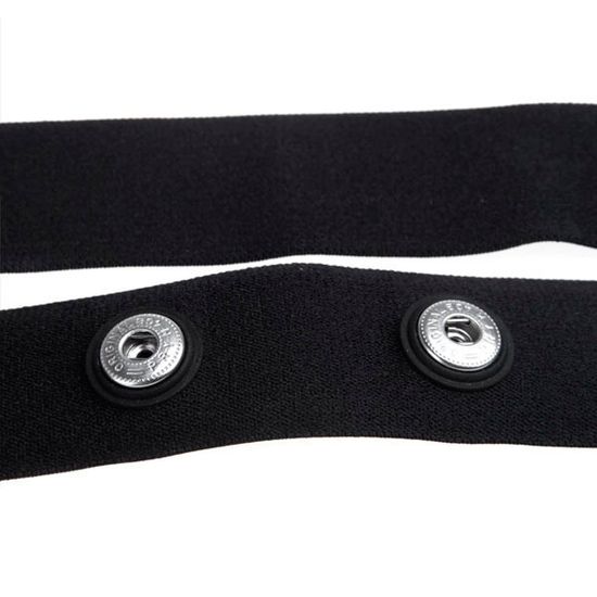 Сменный ремешок с электродами для монитора сердечного ритма, кардиодатчика HRM для Garmin, Polar, Wahoo, 45 мм (Черный)