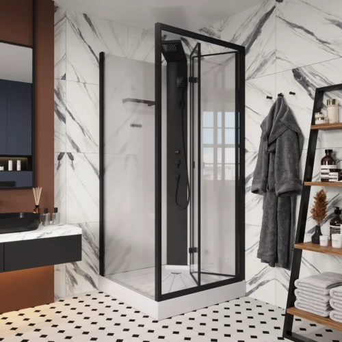 Душевая кабина Ceruttispa (ЧеруттиСпа) BELLA90B, с низким поддоном, 90x90x225