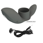 Серое кольцо на пенис с вибрацией (Цвет: серый)