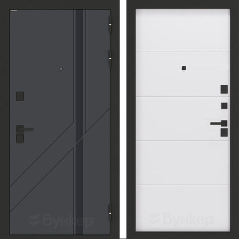 Входная металлическая дверь Бункер БН-12 Веллюто верде ФЛ-649 Белый софт