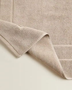 ZARA HOME ХЛОПКОВЫЙ НЕСКОЛЬЗЯЩИЙ КОВРИК ДЛЯ ВАННОЙ, БЕЖЕВЫЙ