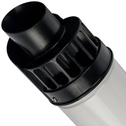 STOUT Элемент дымохода конденсац. участок для прохода через стену с манжетами и оголовком  854 мм Ø6