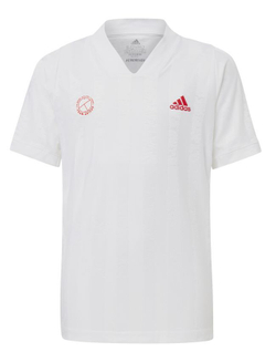 Детская теннисная футболка Adidas Boys Freelift T-Shirt - white/scarlet