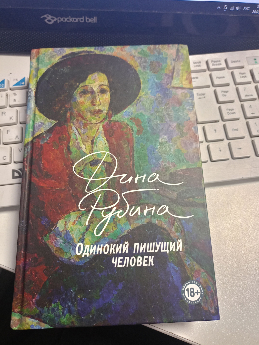 Одинокий пишущий человек