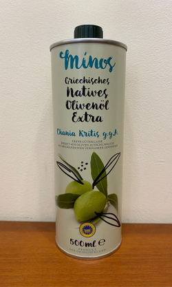 Оливковое масло урожая 2025 MINOS Extra Virgin 500 мл Греция, ж/б (Крит)