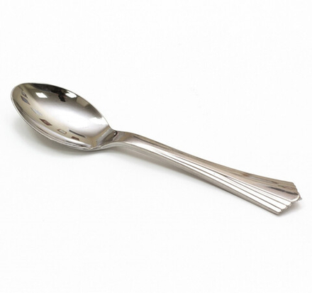 Ложка столовая Complement пластиковая 16 см металлик 18шт/уп