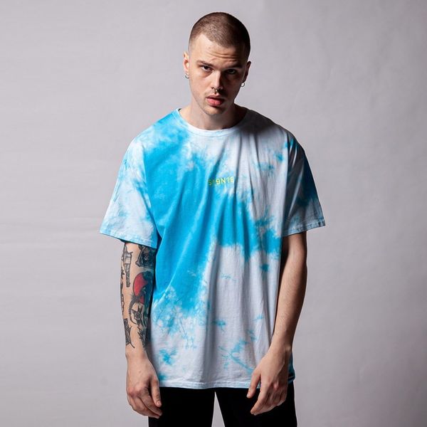 Футболка Тай Дай Бело-голубая - фото 1