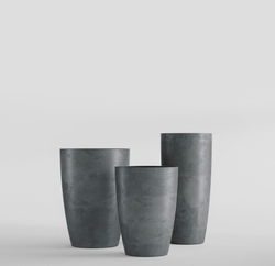 Кашпо, коллекция Concrete (Midnight), форма CONUS