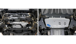 Защита картера Rival для Mercedes-Benz X-klasse (V - 2.3TD; 3.0D) 4WD 2017-н.в./Nissan Navara D40 (V - 2.5D) 2004-2010/Nissan Navara D40 рестайлинг (V - 2.5D; 3.0D) 2010-2015/Nissan Pathfinder R51 (V - 2.5D; 4.0) 2004-2010/Nissan Pathfinder R51 рестайлинг (V - 2.5D; 3.0D; 4.0) 2010-2014 (устанавл-ся совместно с 333.4164.2), штампованная, алюминий 4 мм, с крепежом, 333.4165.2