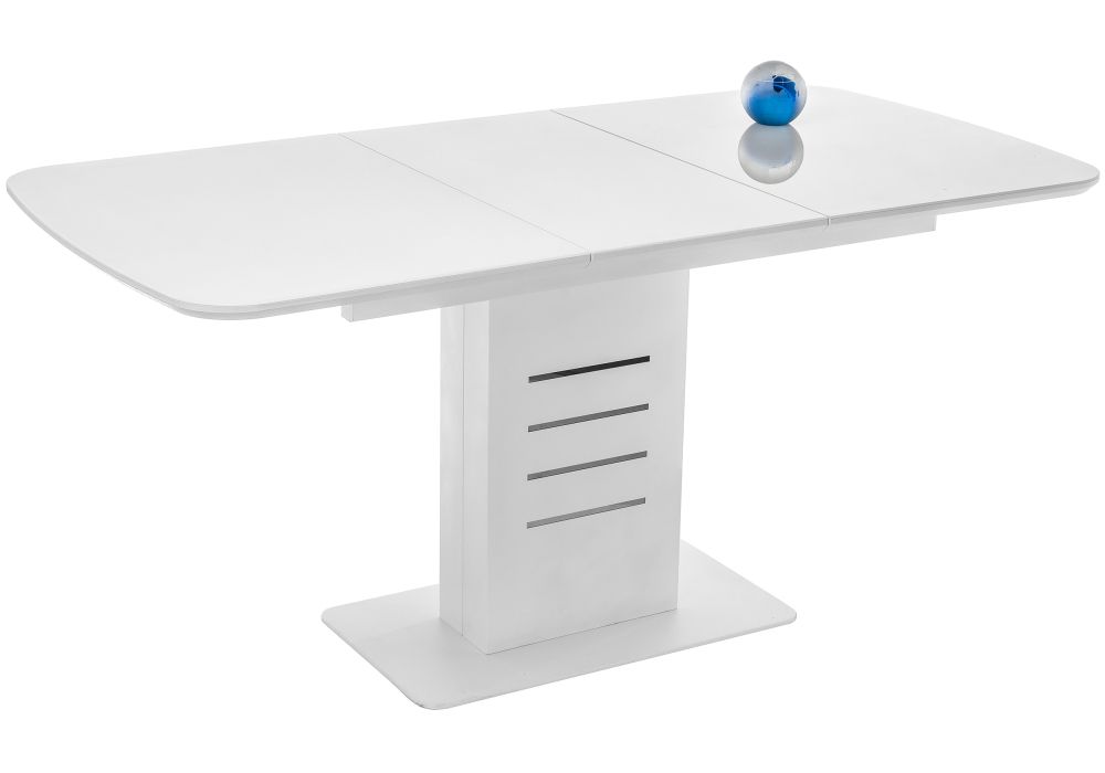 Стол на тумбе Кейтлин 120(160)х80х76 белый / белый