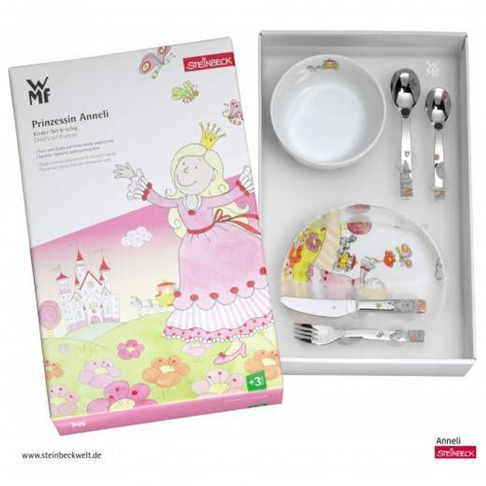 Набор детской посуды WMF 6 предметов Prinzessin Anneli, со стразами Swarovski