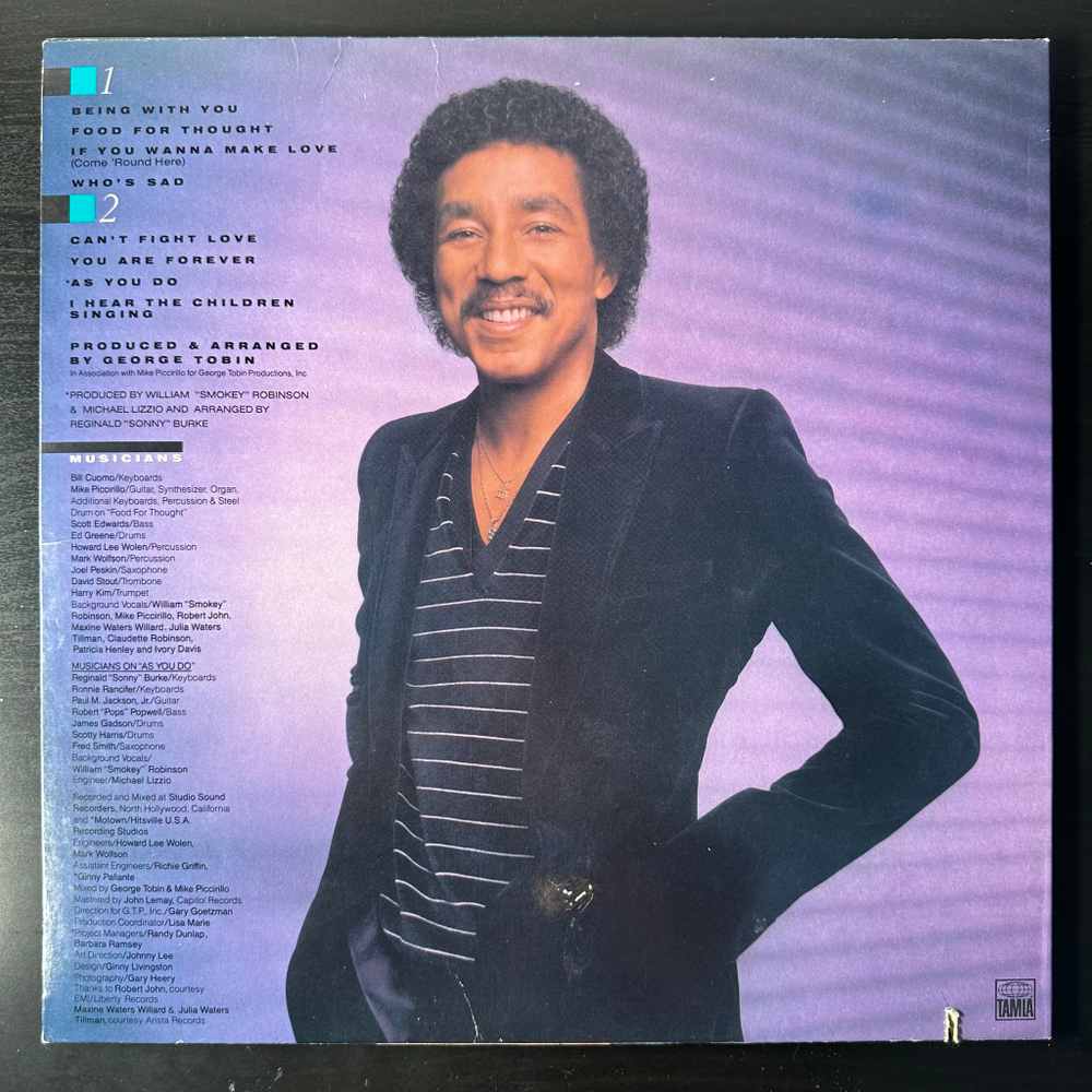 Smokey Robinson ‎– Being With You (США 1981г.)