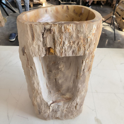 Раковина напольная из окаменелого дерева ODN-04180 (47*41*90 см)