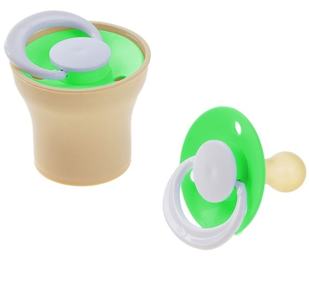 741138 Пустышка латексная классическая «Солнышко» с кольцом, в защитном колпачке, от 0 мес., ц