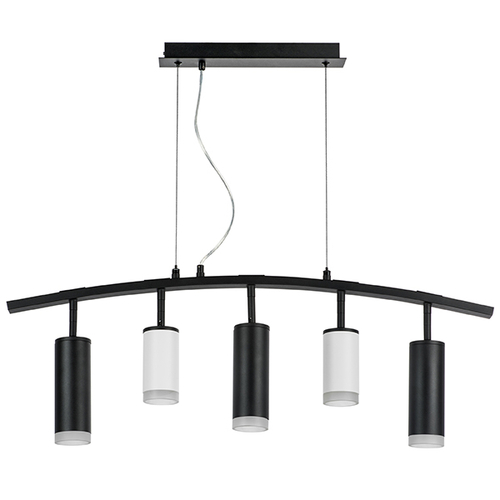 LR7353628730 Люстра RULLO 5х50W GU10 ЧЕРНЫЙ/БЕЛЫЙ (571735+214436-2+214487-3+202430-5)