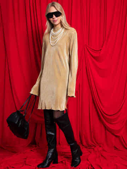 Платье Гофре (золотое)