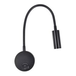 ULT-F21-3W-4000K IP20 BLACK Светильник светодиодный настенный гибкий для интерьерного освещения. 85-265В. Белый свет 4000К. Черный. TM Uniel