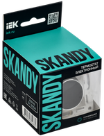 SKANDY Термостат электронный с индикацией SK-T01N металл никель IEK