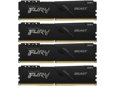 Оперативная память Kingston Fury KF432C16BB1K4/64, DDR4 4х 64ГБ 3200 МГц, DIMM, RTL