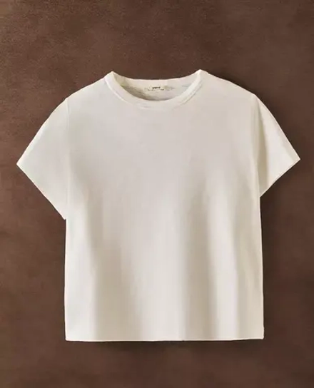 ZARA HOME ХЛОПКОВЫЙ ТОП, ЖЕЛТОВАТО-БЕЛЫЙ