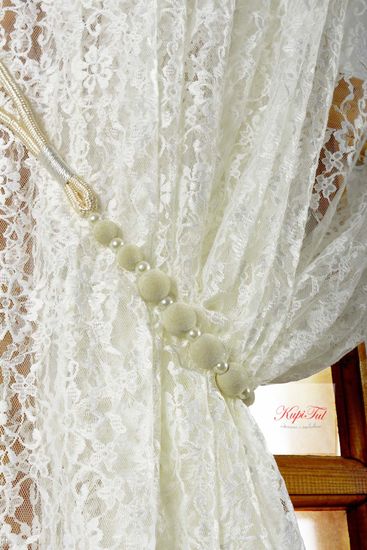 Тюль-Люси, гипюр жаккардовый (молочный)