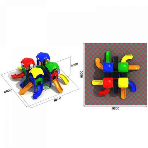 Детская игровая зона «Круг Друзей» 6.8x6.8x3