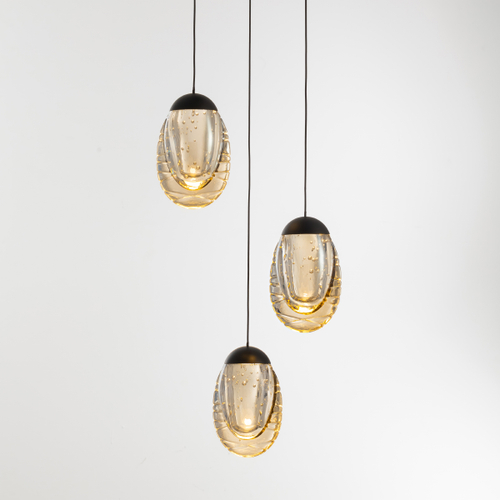 Подвесной светильник MD25090022-3A matt black/champagne