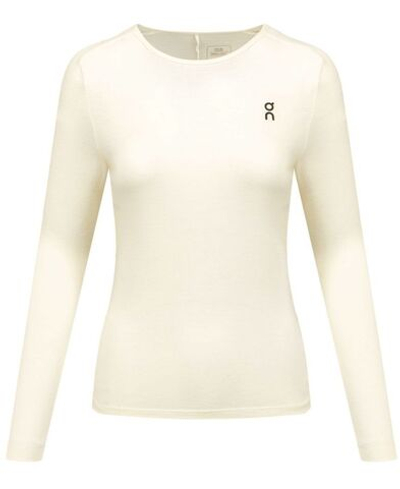 Женская теннисная футболка (dł. Рукава) ON The Roger Merino Long-T - undyed/white
