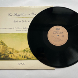 Винтажная виниловая пластинка LP Carl Philipp Emanuel Bach Бах, Kammerorchester Carl Philipp Emanuel Bach, Hartmut Haenchen Berliner Sinfonien (ГДР 1987)
