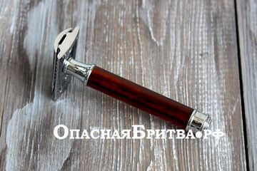 Т-образная бритва (станок) MUEHLE TRADITIONAL, смола черепахового цвета, closed comb