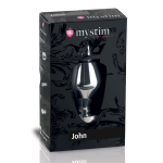 Анальная втулка для электростимуляции John - 10,5 см. (Цвет: серебро)