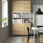 Книжный шкаф -  ENHET IKEA/ ЭНХЕТ ИКЕА, 225х120 см, белый/под беленый дуб