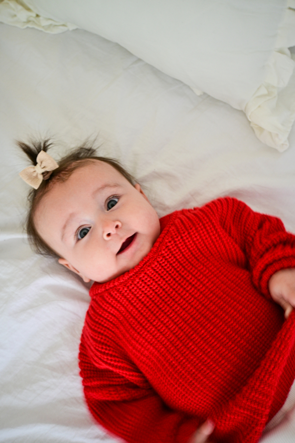 Джемпер вязаный oversize красный