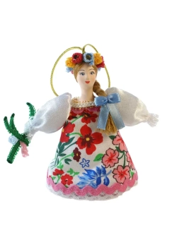 Кукла фарфоровая на елку