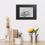 Картина, графика в паспарту 21х30 см на стену для интерьера "Сэндвич"