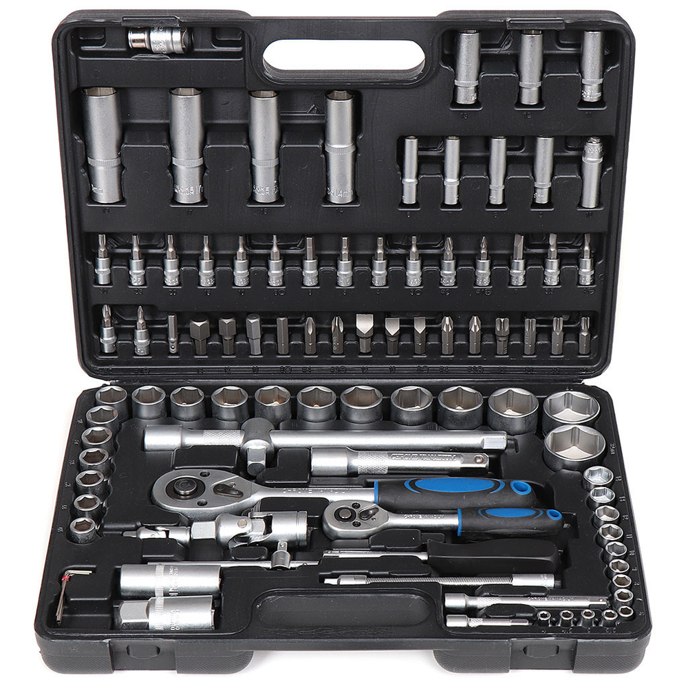 Набор слесарных инструментов Рокот, 736-120, 1/2", 1/4", сталь, кейс, 94 пр