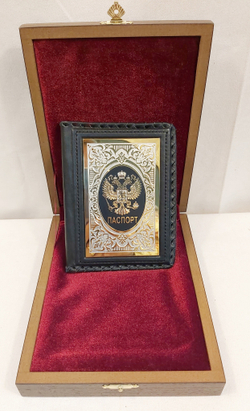 Обложка для паспорта  №2 "Герб РФ" Златоуст