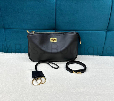 Сумка Rodeo Balenciaga черная кожаная через плечо