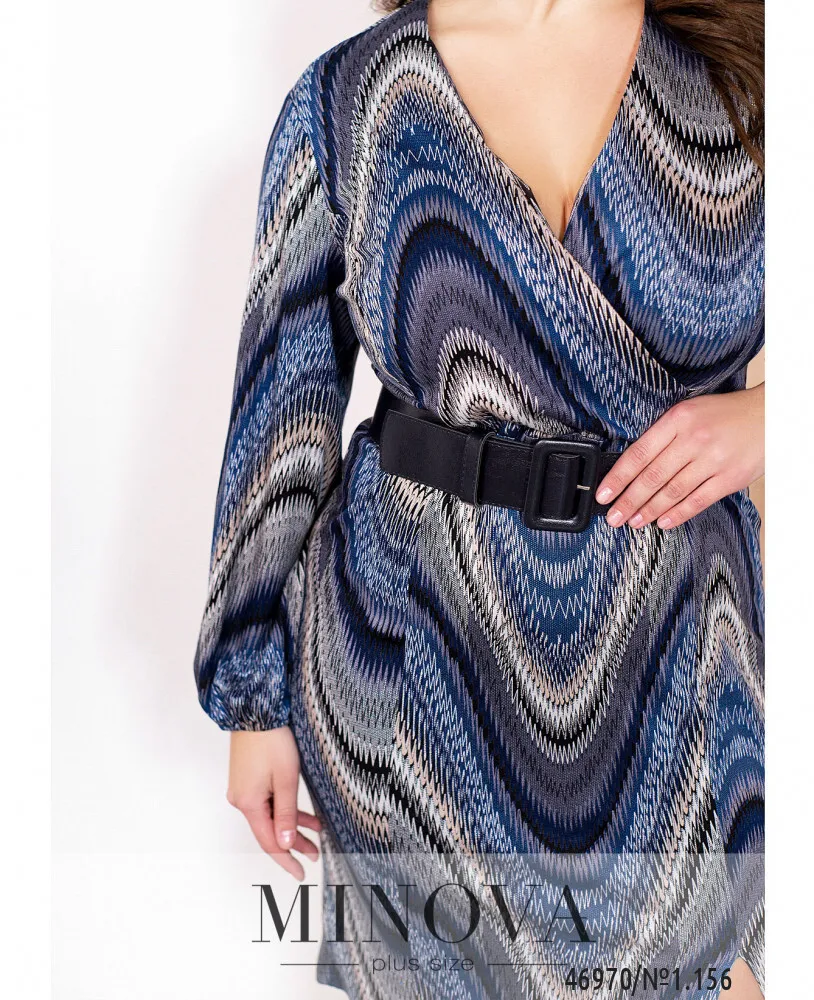 Платье 156-1-синий Minova