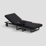 Шезлонг Ideal Patio КОСТА на колесах антрацит - каркас карбон