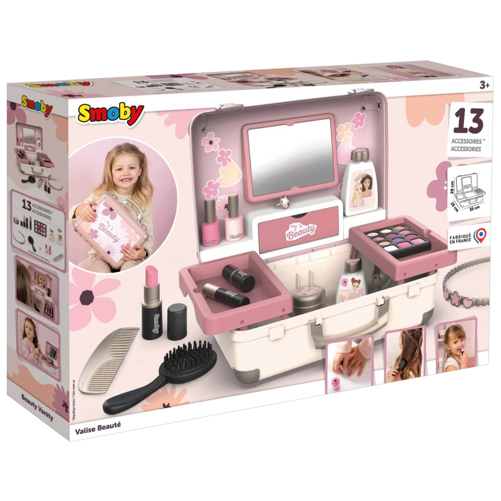Игровой набор салона красоты Smoby My Beauty 320169 в чемоданчике с 13 аксессуарами от 3 лет — фото 1