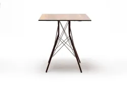 "Конте" интерьерный стол из HPL 70x70см, цвет "дуб"