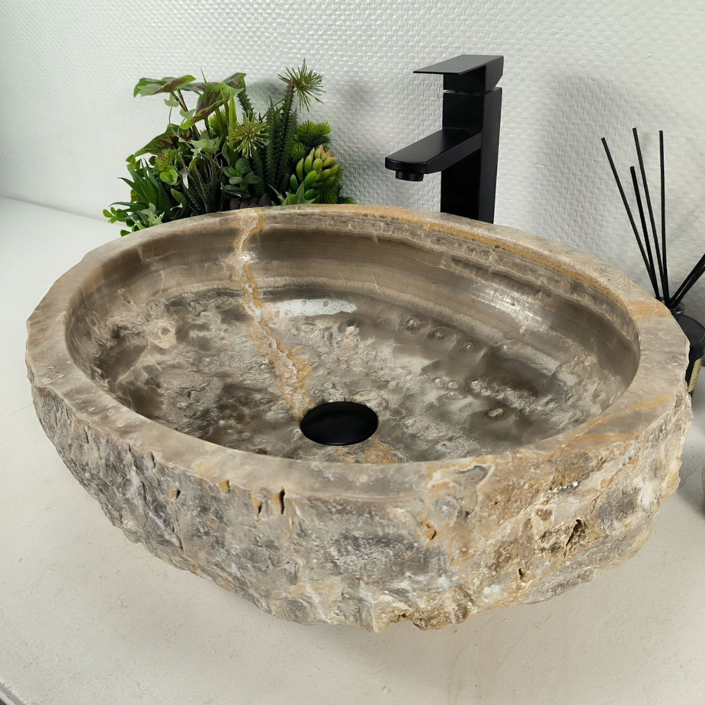 Раковина из оникса Erozy Grey EO-64610 52*42*15 0156