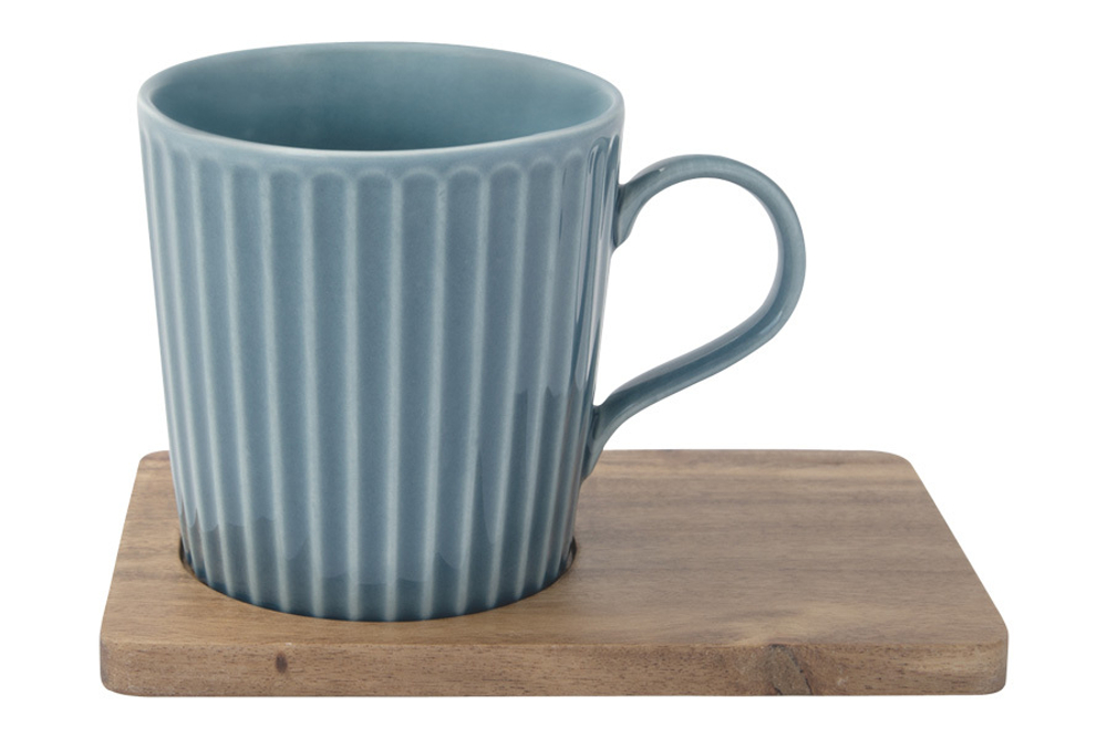 Набор кружек 2шт 380мл Easy Life Время отдыха синяя и жёлтая